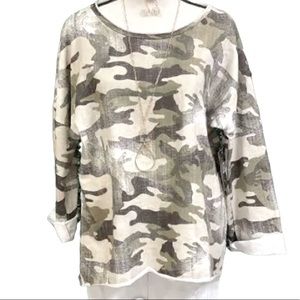 Italian Camo Mineral Wash Catherine Lillywhite’s Top, OS